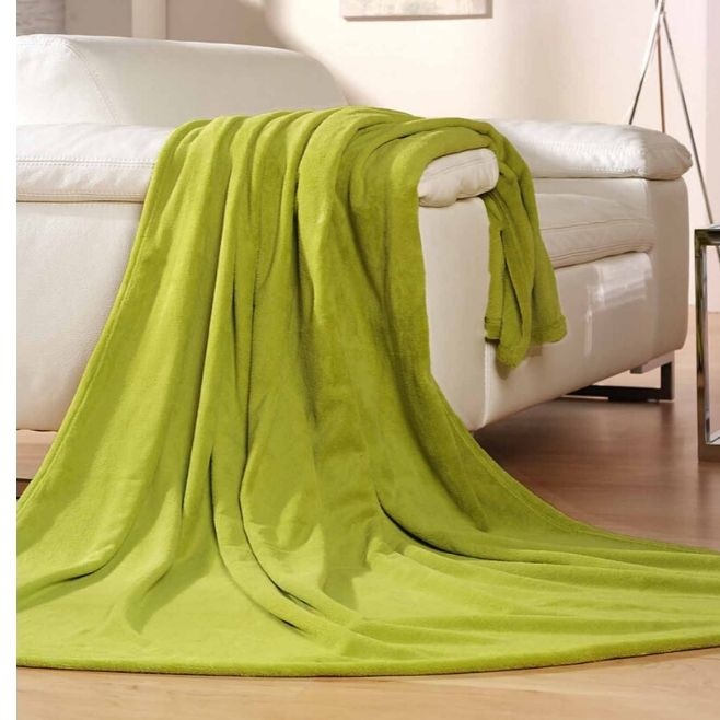 Logo trade business gifts image of: Elegant Memphis blanket, green