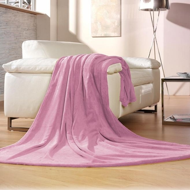 Logo trade promotional gifts image of: Memphis blanket, pink