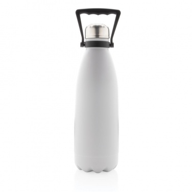 Logotrade promotional giveaway image of: ​Large vacuum stainless steel bottle 1.5L, white
