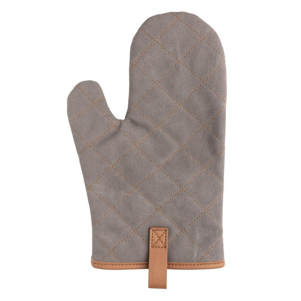 Logo trade advertising product photo of: Deluxe canvas oven mitt, grey