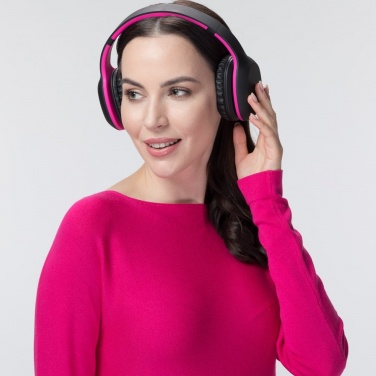 Logotrade promotional item picture of: Wireless headphones Colorissimo, pink