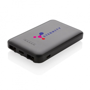 Logotrade promotional merchandise photo of: 5.000 mAh wireless charging pocket powerbank, black