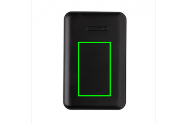 Logo trade promotional products image of: 5.000 mAh wireless charging pocket powerbank, black