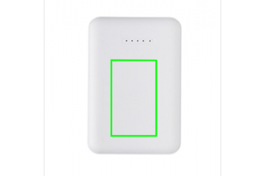 Logotrade promotional giveaways photo of: 5.000 mAh wireless charging pocket powerbank, white