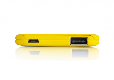 Logo trade advertising products picture of: Ergonomical RAY powerbank, 4000 mAh, yellow