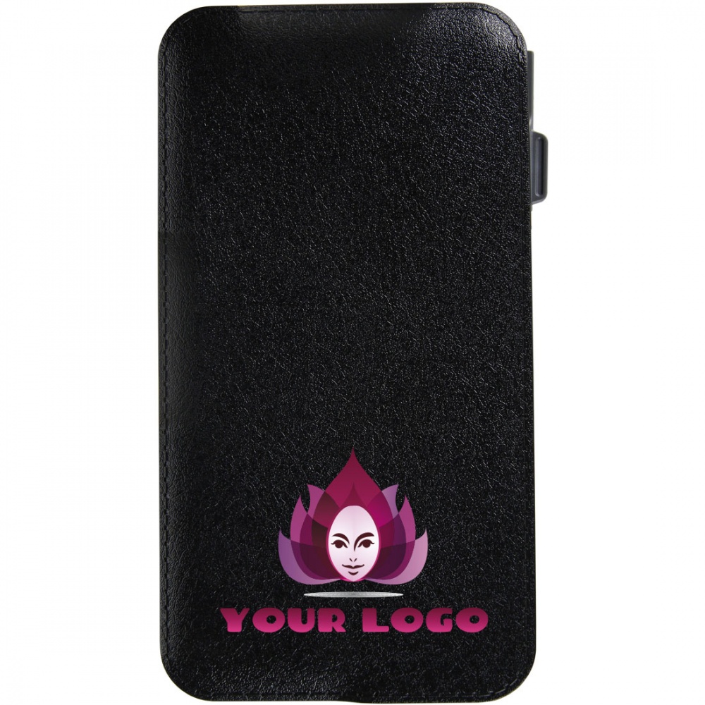 Logotrade promotional product picture of: Trendy powerbank 4000 mAh ALL IN ONE, black