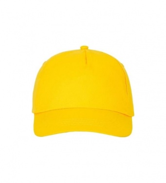 Logo trade promotional gifts image of: Feniks 5 panel cap, yellow