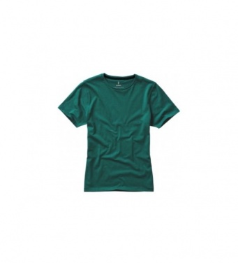 Logo trade promotional merchandise picture of: Nanaimo short sleeve ladies T-shirt, dark green