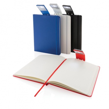 Logotrade business gift image of: A5 Notebook & LED bookmark, white