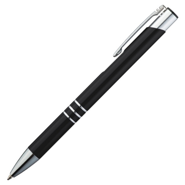 Logo trade promotional products picture of: Metal ball pen Ascot, black