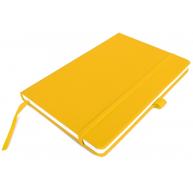 Logo trade advertising product photo of: A5 note book 'Kiel'  color yellow