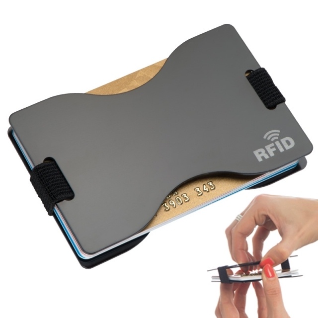 Logotrade promotional item picture of: RFID card holder GLADSTONE  color black