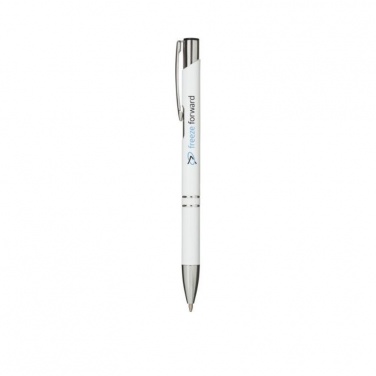 Logo trade promotional merchandise picture of: Moneta Ballpoint Pen, white