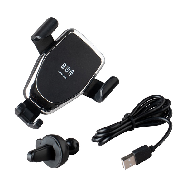 Logo trade business gifts image of: Incharge wireless car charger, black