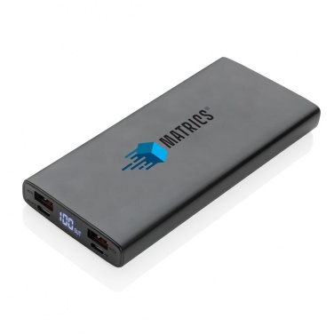 Logotrade promotional giveaway picture of: Aluminum 18W 10.000 mAh PD Powerbank, black