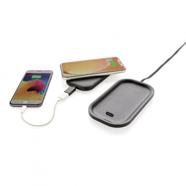 Logotrade promotional merchandise photo of: Wireless charging 5.000 mAh powerbank base, black