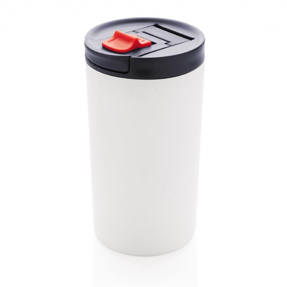 Logotrade promotional merchandise image of: Double wall vacuum leakproof lock mug 450ml, white