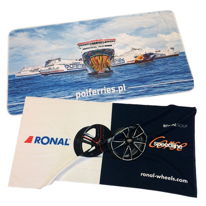 Logo trade promotional product photo of: Microfiber towel with one side photo print, 70 x 140 cm