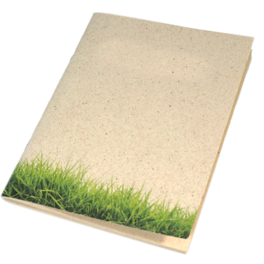 Logo trade promotional merchandise image of: Erba notebook made of grass, beige