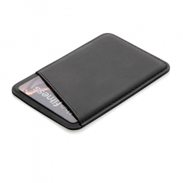 Logo trade promotional merchandise photo of: Magnetic phone card holder, black