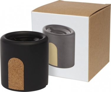 Logotrade promotional product picture of: Roca limestone / cork Bluetooth® speaker, black