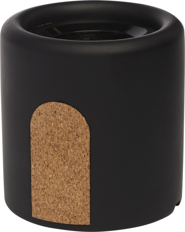 Logo trade business gift photo of: Roca limestone / cork Bluetooth® speaker, black