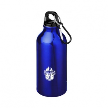 Logotrade promotional giveaway picture of: Oregon drinking bottle with carabiner, blue
