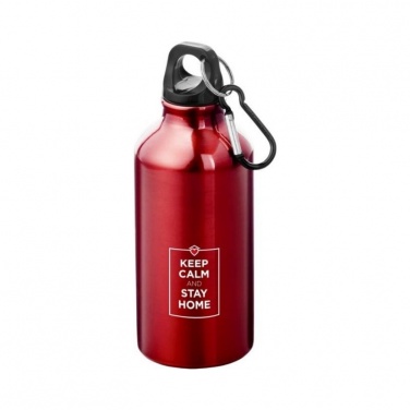 Logo trade promotional giveaways picture of: Oregon drinking bottle with carabiner, red