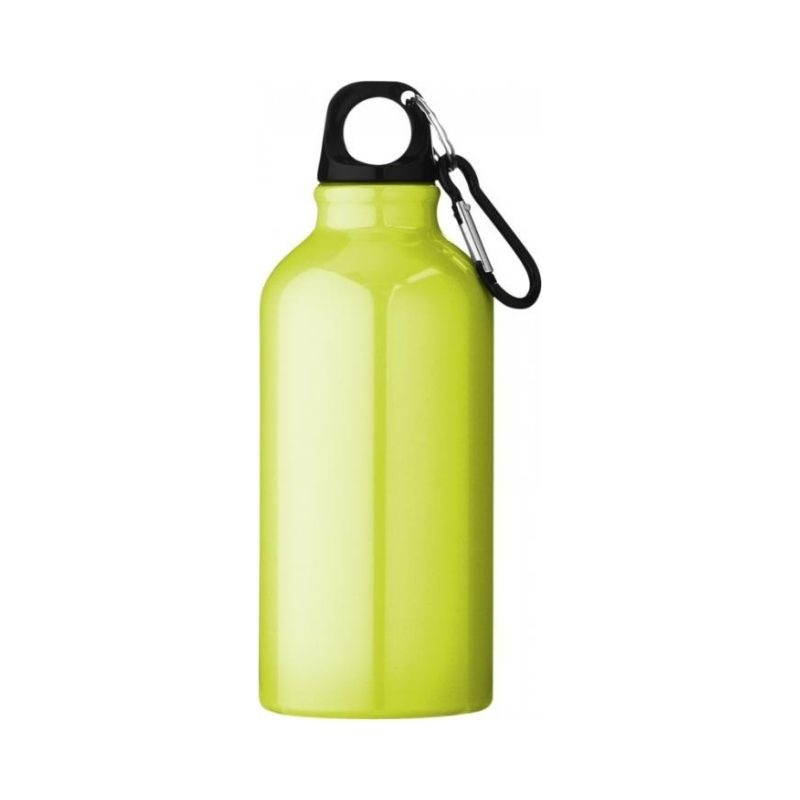 Logo trade promotional gifts picture of: Oregon drinking bottle with carabiner, neon yellow