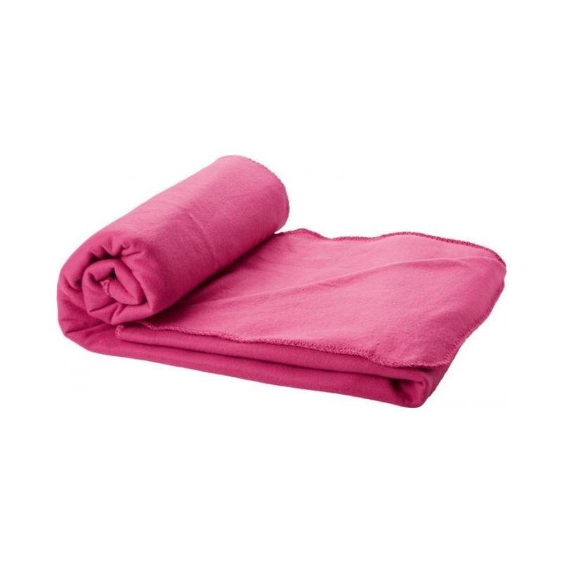 Logotrade promotional giveaway image of: Huggy blanket and pouch, pink
