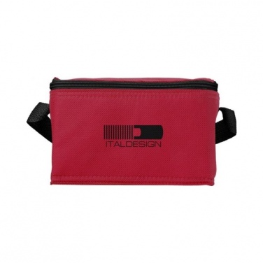 Logo trade corporate gifts image of: Spectrum 6-can cooler bag, red