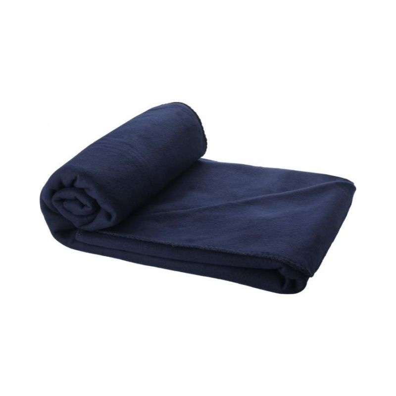 Logotrade advertising product picture of: Huggy blanket and pouch, navy