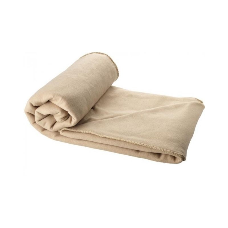 Logo trade promotional items picture of: Huggy blanket and pouch, beige