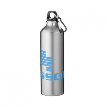 Pacific 770 ml sport bottle with carabiner, silver with logo