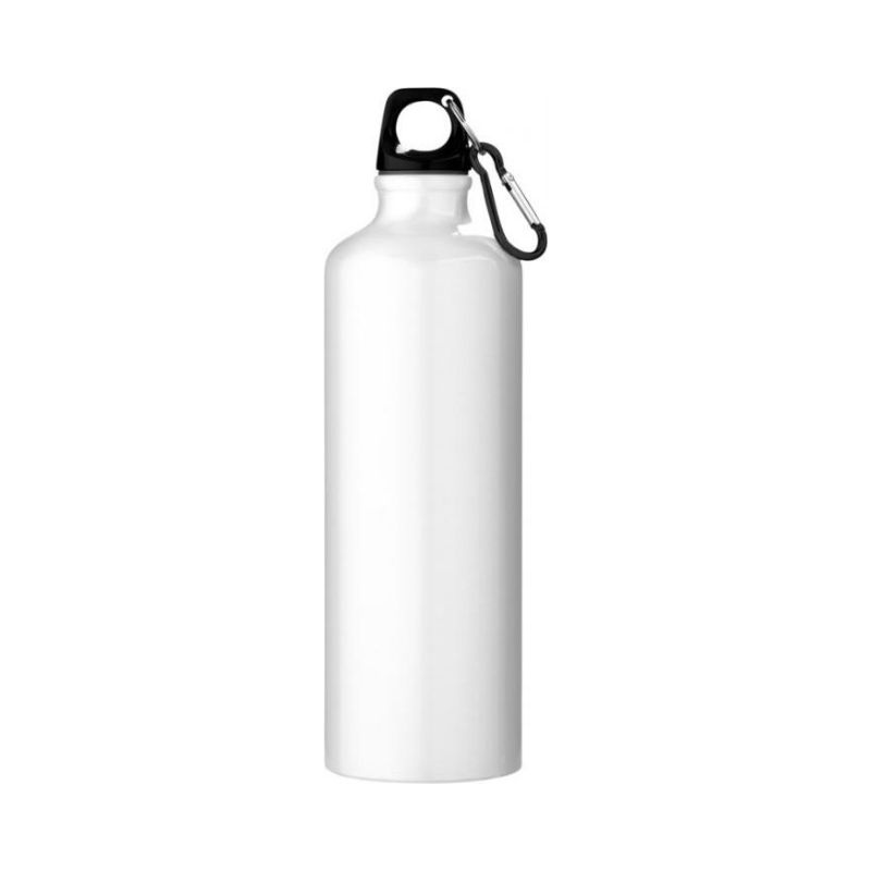 Logotrade advertising product picture of: Pacific bottle with carabiner, white