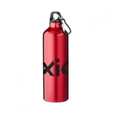 Pacific 770 ml sport bottle with carabiner, red with logo