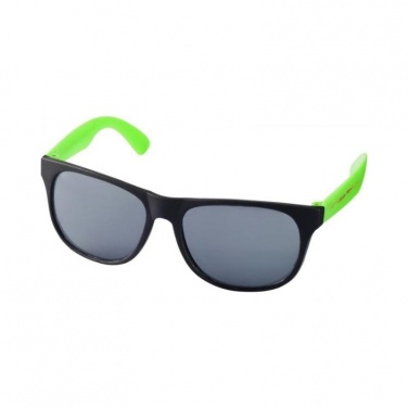 Retro duo-tone sunglasses, neon green with logo