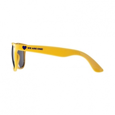 Sun Ray sunglasses, yellow with logo