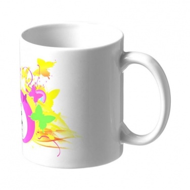 Pic 330 ml ceramic sublimation mug, white with logo
