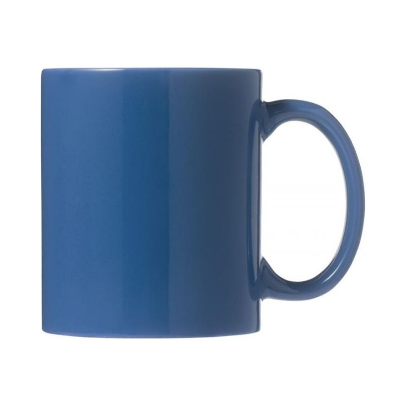 Logo trade promotional giveaways image of: Santos ceramic mug, blue