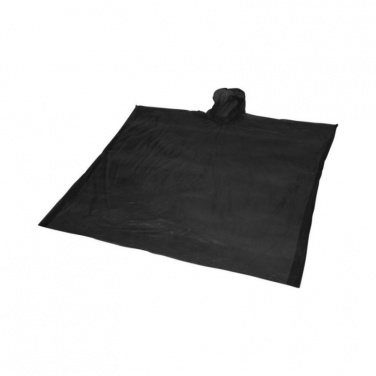 Logotrade promotional product picture of: Ziva disposable rain poncho, black