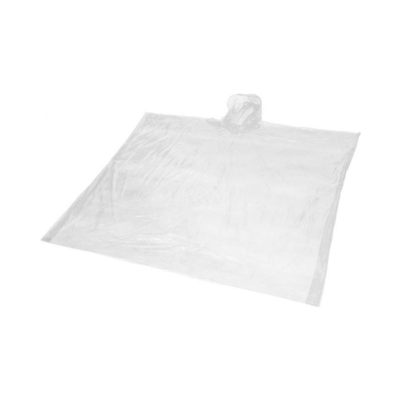 Logotrade corporate gift image of: Ziva disposable rain poncho, white