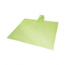 Ziva disposable rain poncho, lime green