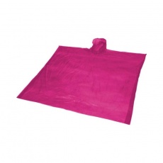 Ziva disposable rain poncho, pink