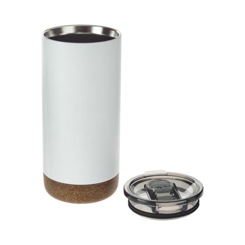 Logotrade promotional giveaway image of: Valhalla copper vacuum tumbler, white