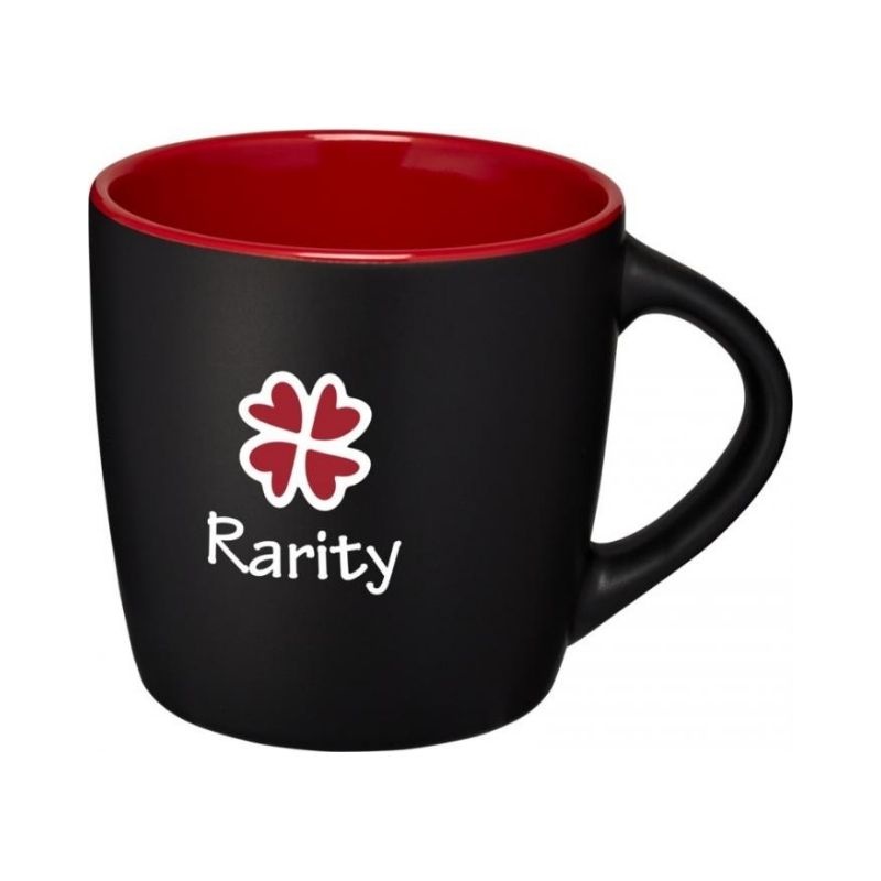 Logo trade promotional gifts picture of: Riviera ceramic mug, black/red
