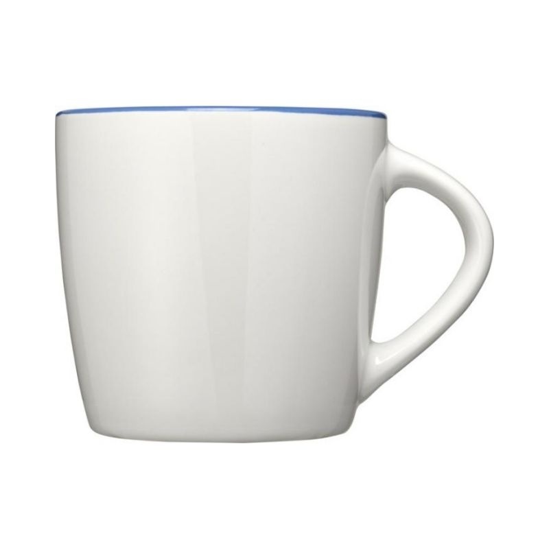Logo trade promotional merchandise photo of: Aztec ceramic mug, white/blue