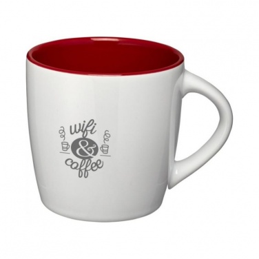 Logotrade promotional merchandise image of: Aztec ceramic mug, white/red