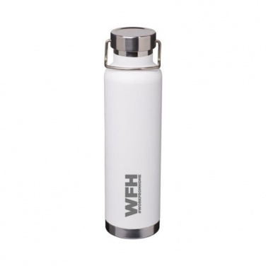 Logo trade promotional merchandise image of: Thor Copper Vacuum Insulated Bottle, white