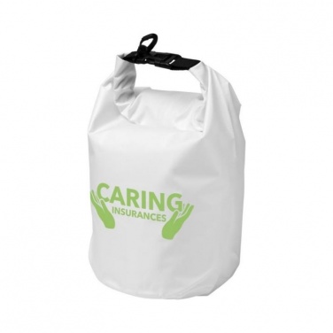 Logo trade promotional giveaways image of: Survivor roll-down waterproof outdoor bag 5 l, white